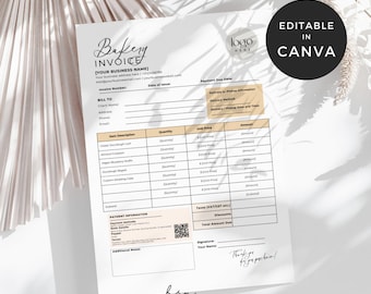 Home Bakery Invoice, Small Business Invoice Customized, Cake Business Templates, Cake Billing Template, Baking Order Form, Bakery Business
