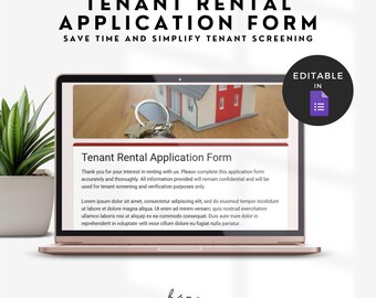 Tenant Application Google Forms, Tenant Screening Form, Realtor Rental Application Template, Landlord Property Management Forms Templates