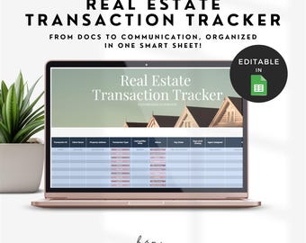 Real Estate Transaction Tracker Google, Property agent spreadsheet, Sales Management, Communication Planner Google Sheet, Commission Tracker