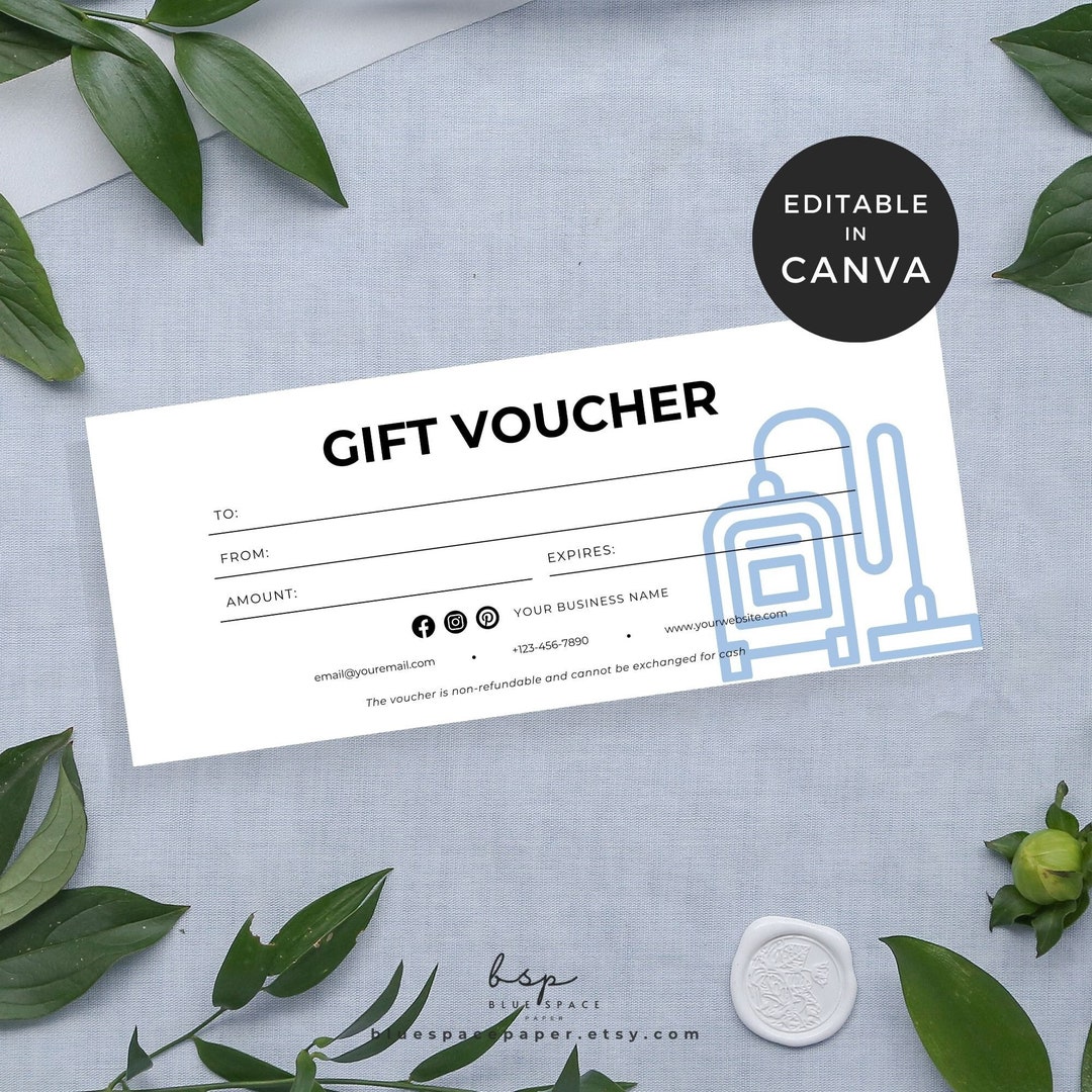 Cleaning Service Gift Certificate, House Cleaning Gift Certificate