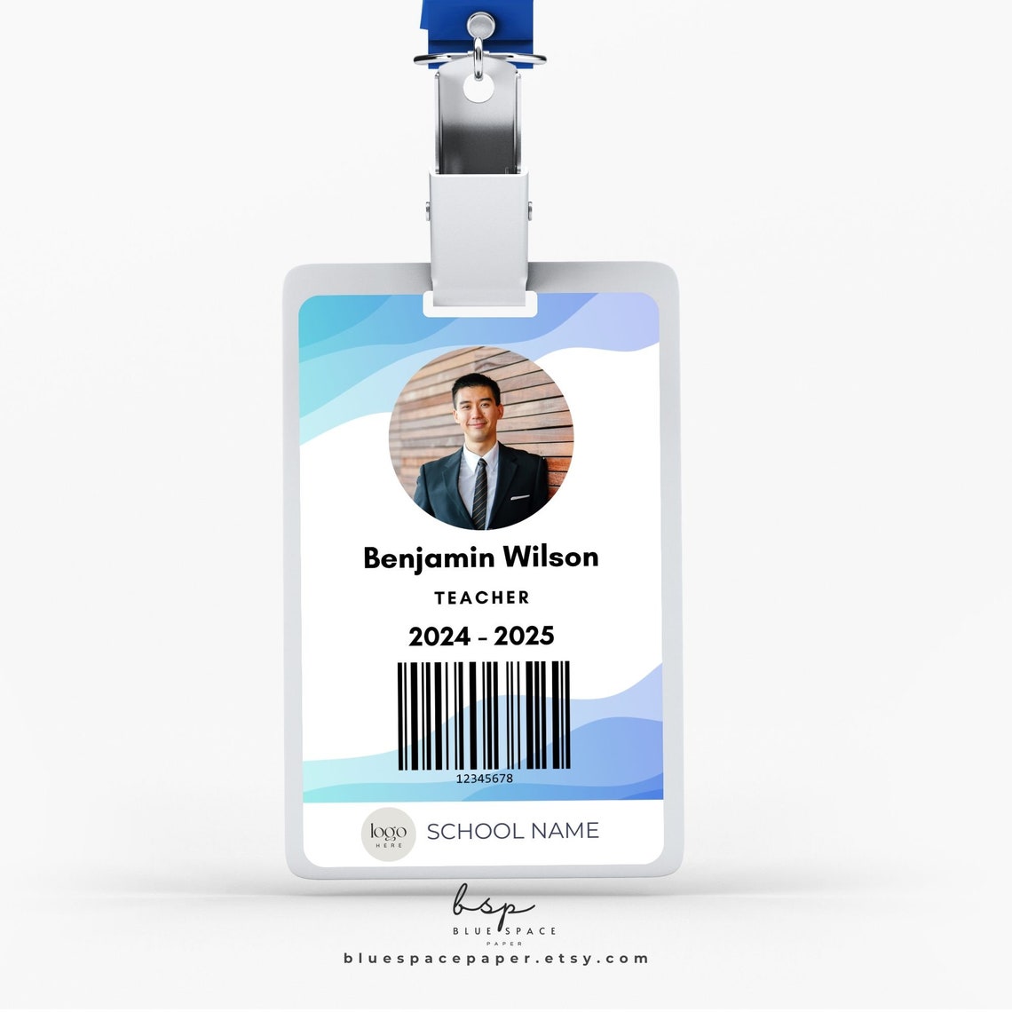 Homeschool Teacher ID Card, Editable Id Badge, ID Card Template Canva ...