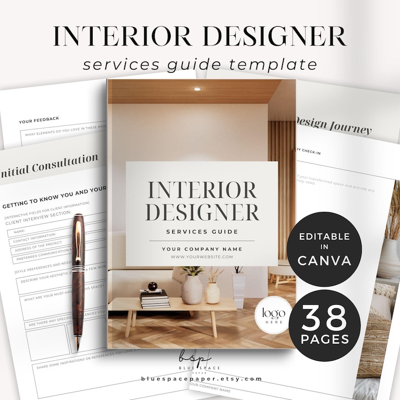Client Welcome Packet for Interior Designers Template, Interior Design ...