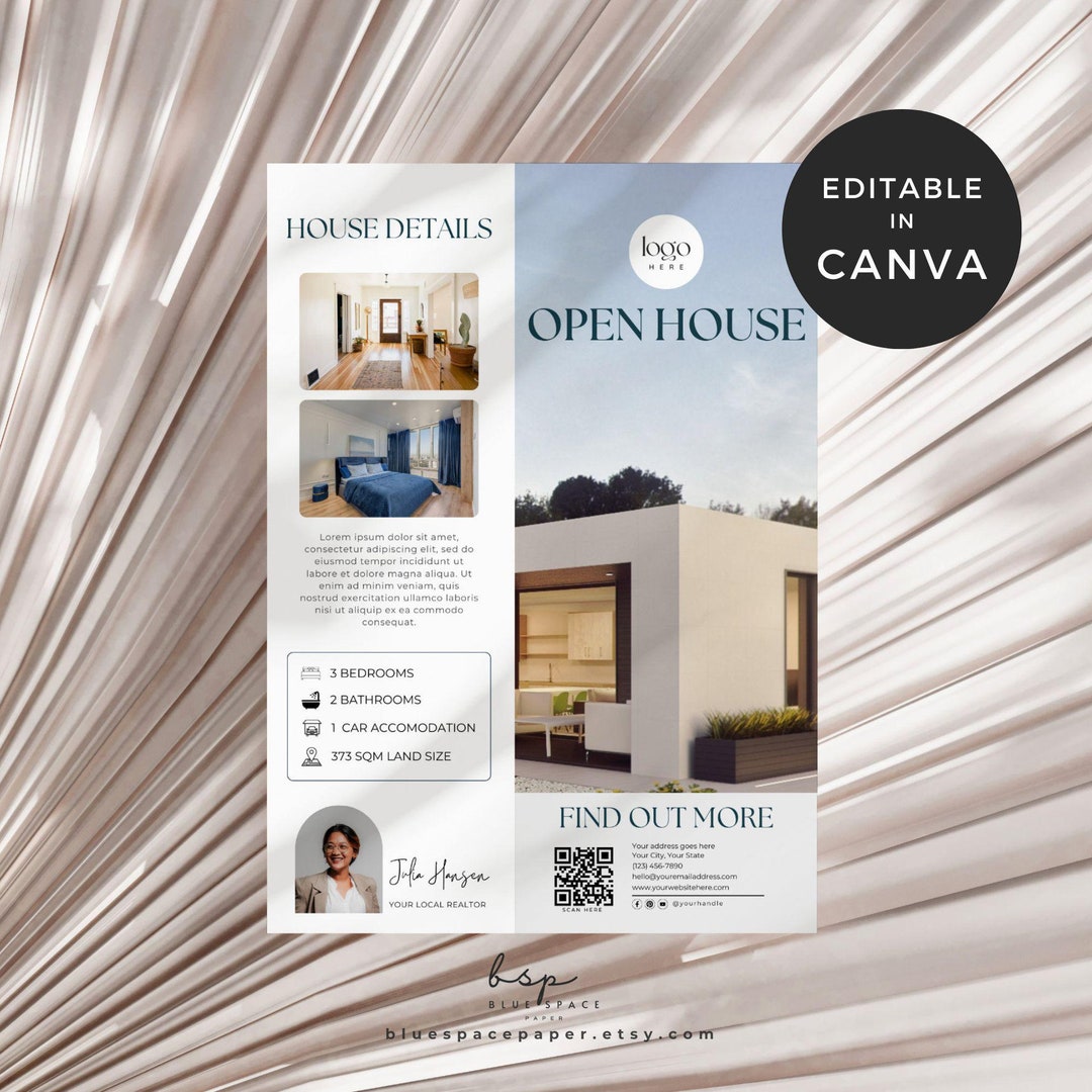 Commercial Real Estate Flyer Templates, Open House Flyer Template Canva ...