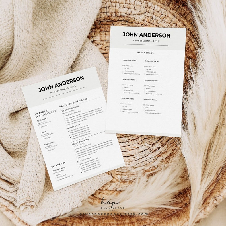 Resume Template for Product Manager, Project Manager CV Template and ...