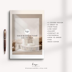 digital printable LINE SHEET CANDLE BUSINESS canva template
