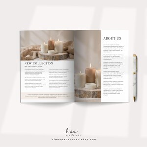 digital printable LINE SHEET CANDLE BUSINESS canva template