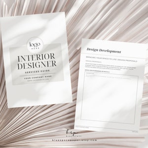 Interior Design Booklet, Client Welcome Packet for Interior Designers ...