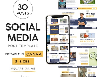 Construction Company Instagram Template, Home Builder Social Media Templates, Construction Social Media Posts, Contractor Social Media