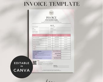 Wedding Makeup Artist Invoice, Bridal Makeup Artist Templates, Beauty Make Up Invoice Templates, Beauty Business Canva, Bridal MUA Services