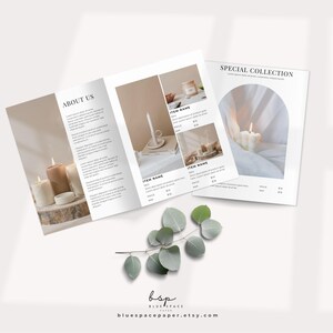 digital printable LINE SHEET CANDLE BUSINESS canva template