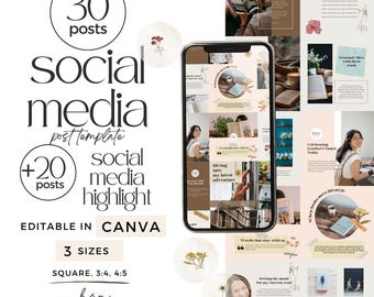 Book Review Template for Social media, Bookstagram Post Template, Bookstagram Highlight Story Cover, Social Media Template Bundle, Instagram