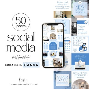 Cleaning Business Social Media Templates, Social Media Posts for Cleaning Company, House Cleaning Instagram Post, Cleaning Service Instagram