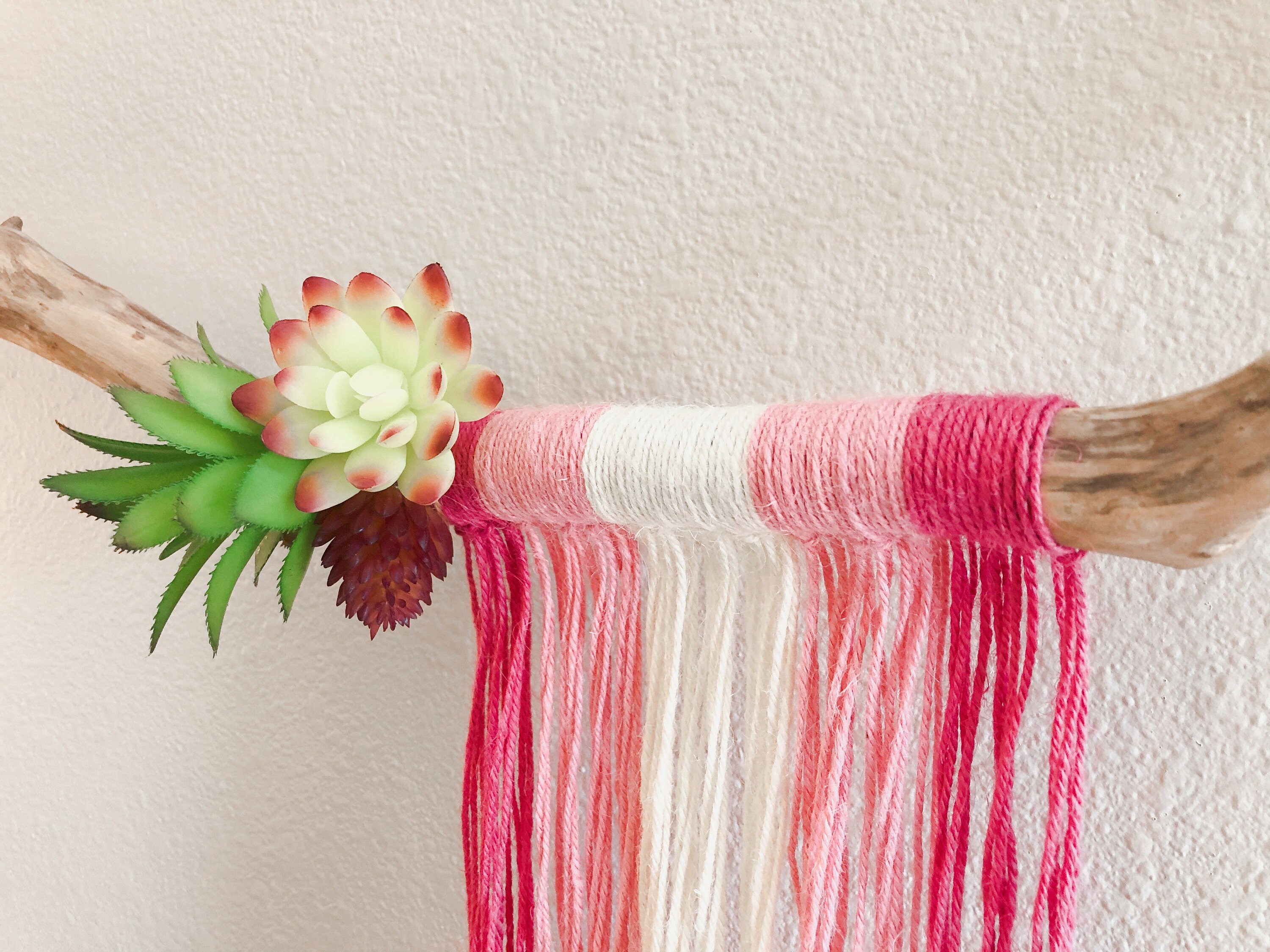 Pink Hanging Macrame Nursery Wall Art Nursery Macrame Etsy