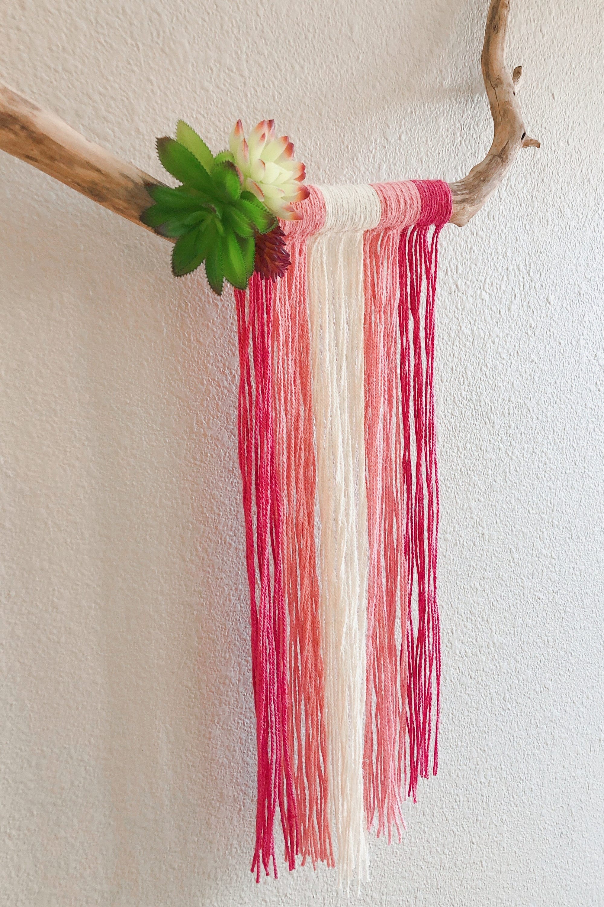 Pink Hanging Macrame Nursery Wall Art Nursery Macrame Etsy