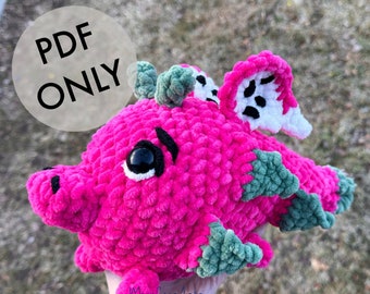 dragon fruit dragon | crochet download pdf pattern | intermediate friendly amigurumi