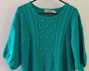 80's vintage Lauren Knitwear short Sleeve top