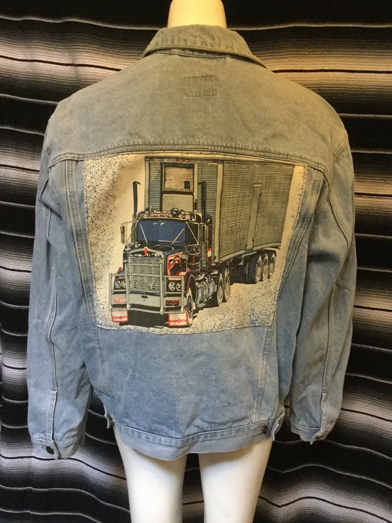 Denim Jacket with truck back patch