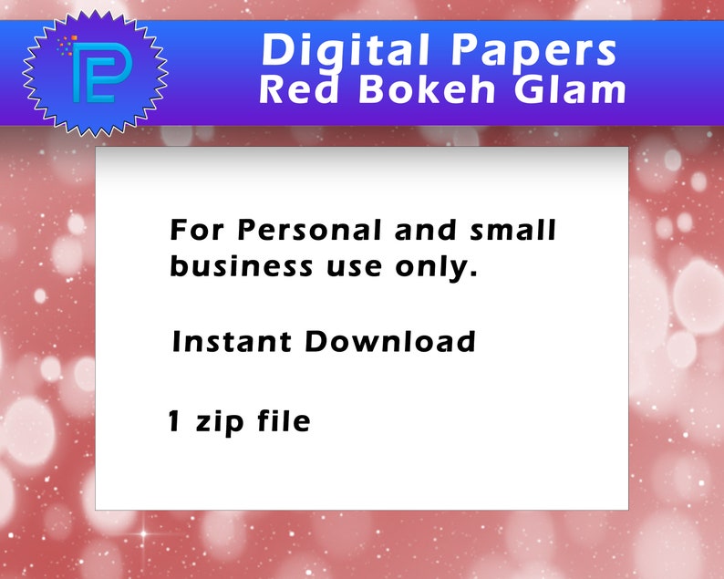 Red Glitter Bokeh Digital Paper // Glam // Digital Background ...