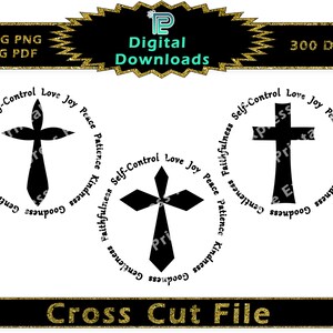 Cross SVG Cut Files // Fruits of the Spirit // SVG Cricut // Cross Clipart