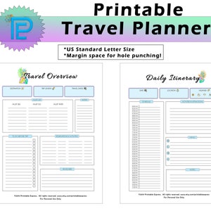 Printable Travel Planner // Trip Planner // Editable Instant Download ...