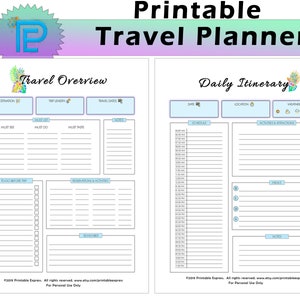 Printable Travel Planner // Trip Planner // Editable Instant Download ...