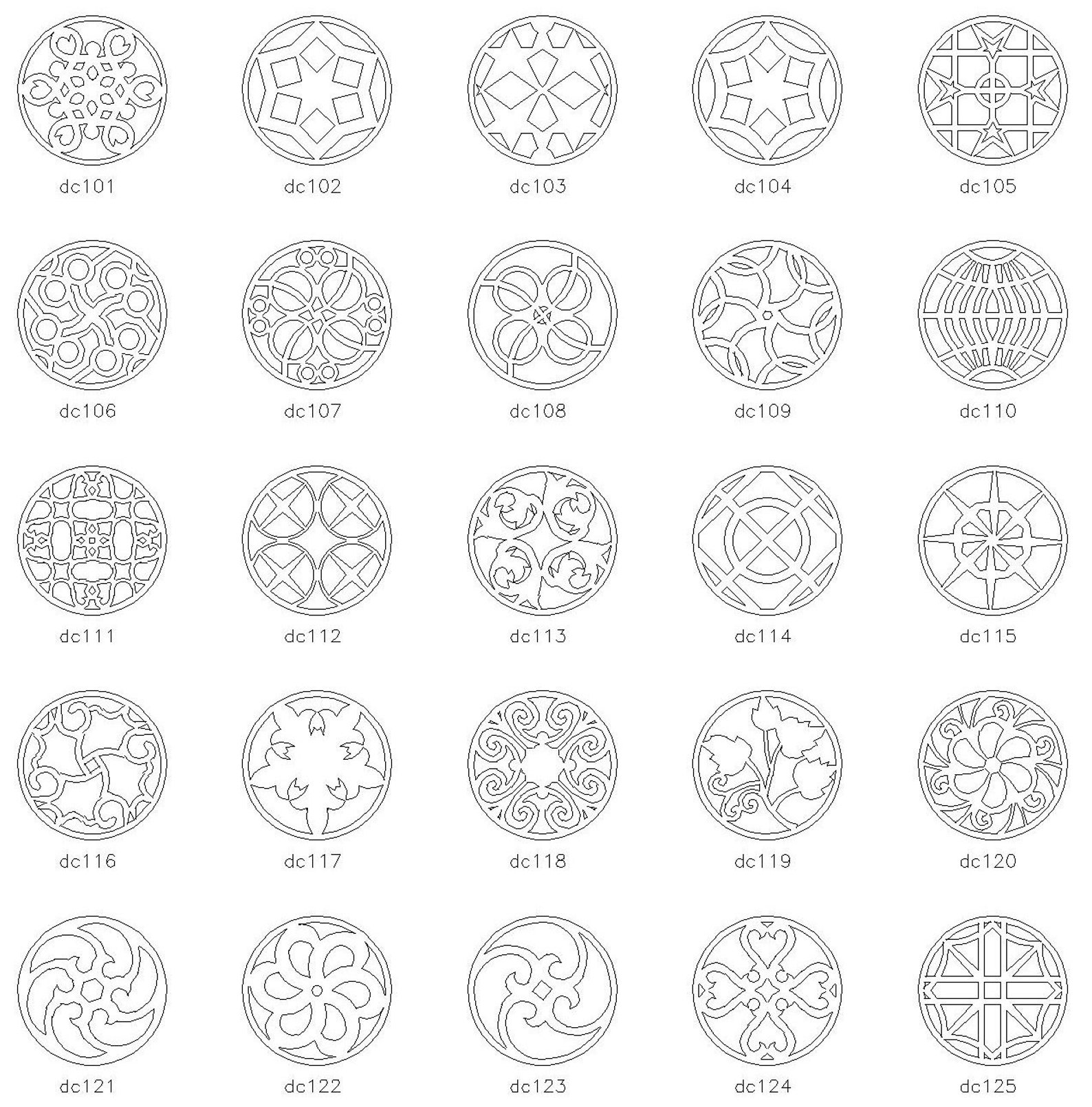 Decorative Circles Dxf Laser Cutting CNC Plasma Cutter CNC Etsy