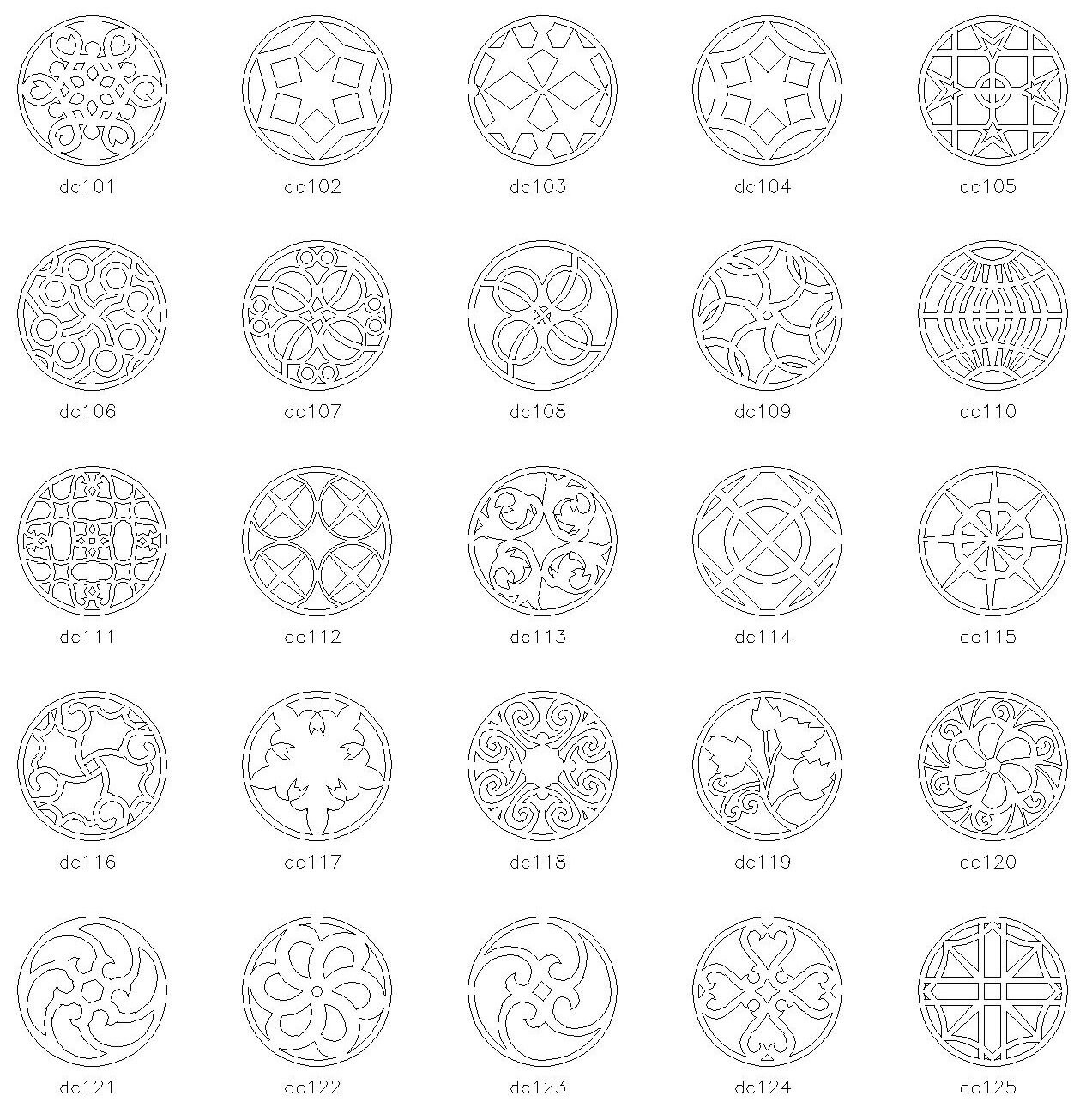 Decorative Circles Dxf Laser Cutting CNC Plasma Cutter CNC Etsy