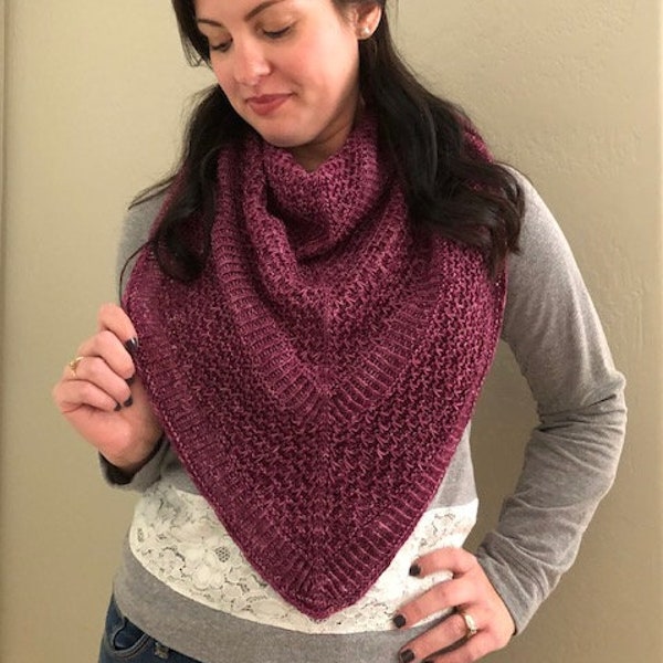 With Grace in Your Heart Shawl Knitting Pattern by Crazy Sock Lady Designs, PDF Pattern