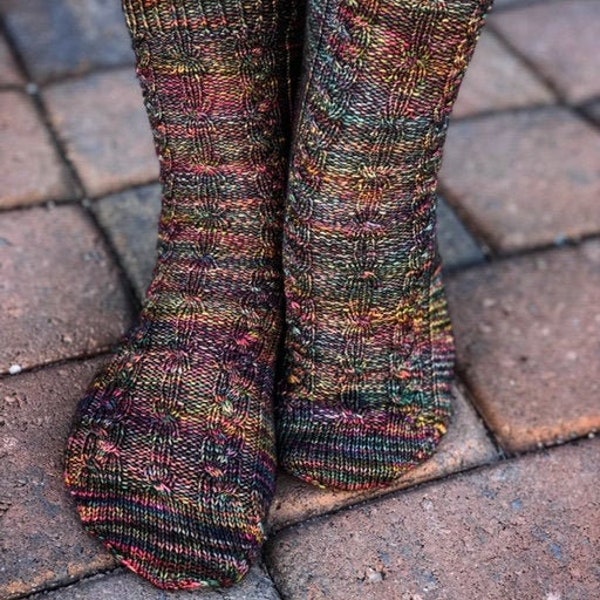 Secret Garden Socks by Crazy Sock Lady Designs - PDF Pattern