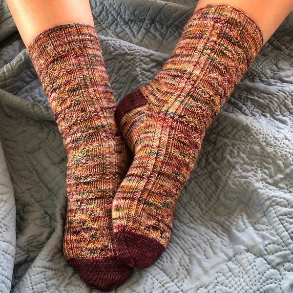 Socks for Dumbledore Knitting Pattern by Crazy Sock Lady Designs, PDF Pattern