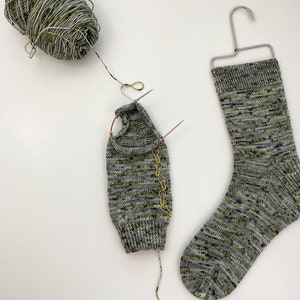 Vanilla Socks on 9&quot; Circulars PDF Pattern by Crazy Sock Lady Designs