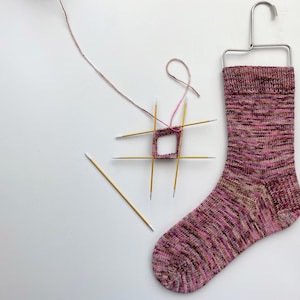 Vanilla Socks on DPNs PDF Pattern by Crazy Sock Lady Designs