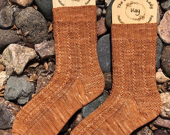 Suivez votre modèle de chaussettes Path par Crazy Sock Lady Designs, PDF PATTERN ONLY