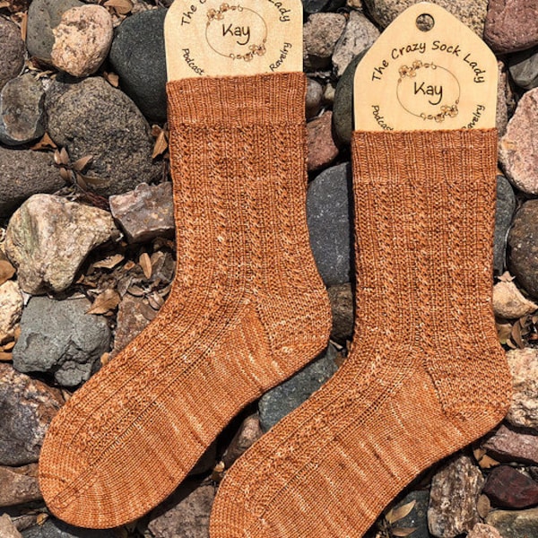 Follow Your Path Sock Pattern by Crazy Sock Lady Designs, PDF PATTERN ONLY