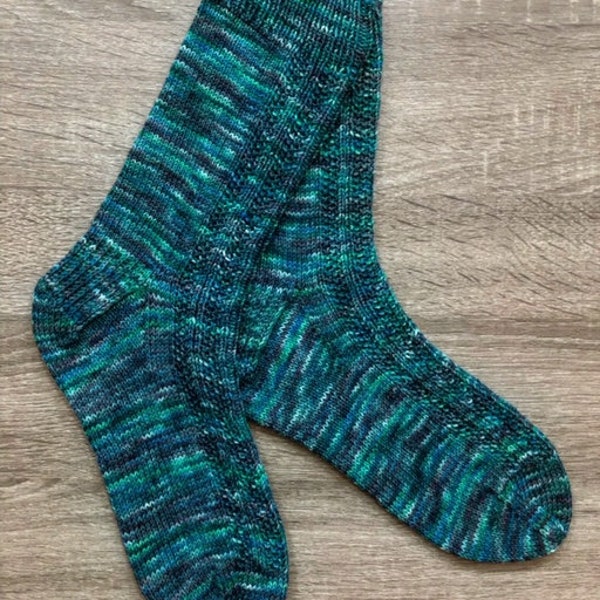 Socks for Dad Knitting Pattern by Crazy Sock Lady Designs, PDF Pattern