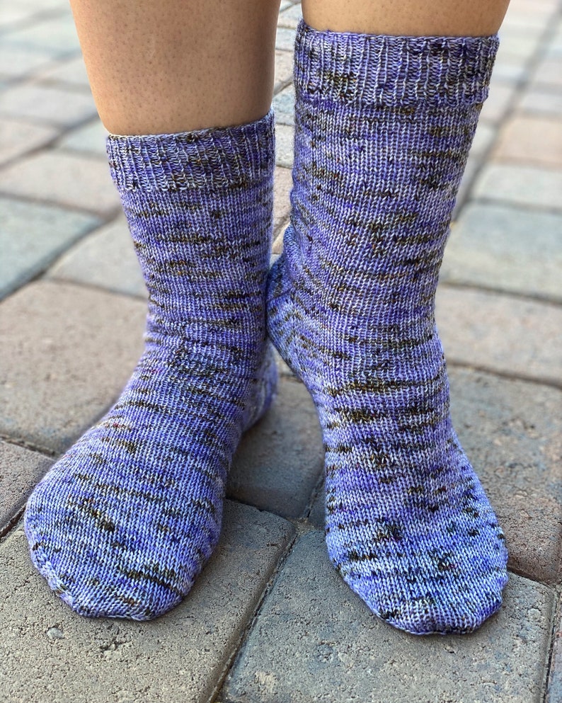 Vanille Socken auf Magic Loop PDF Schnittmuster von Crazy Sock Lady Designs Bild 5