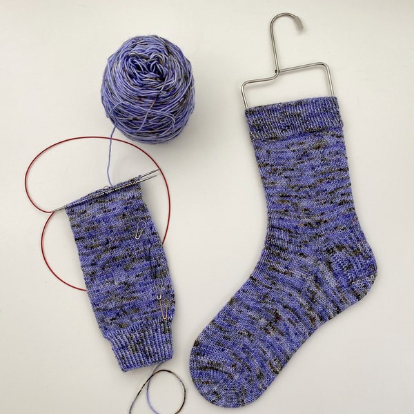 Vanille sokken op Magic Loop PDF-patroon van Crazy Sock Lady Designs