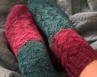 Road to Home Sock Knitting Pattern by Crazy Sock Lady Designs, PDF Pattern