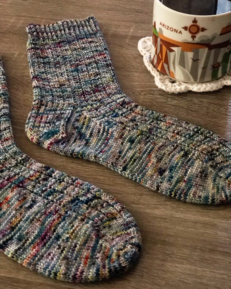 Morning Coffee Sock Knitting Pattern by Crazy Sock Lady Designs, PDF Pattern image 4