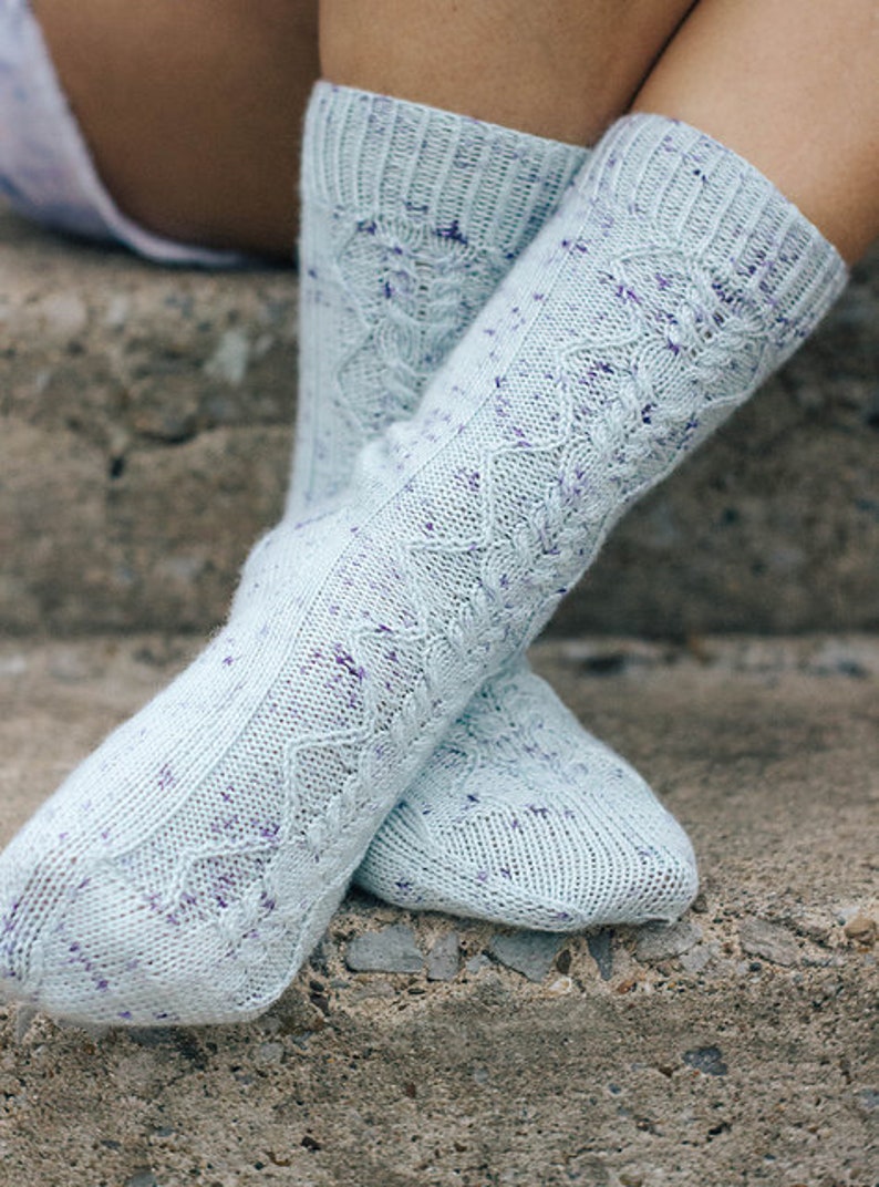 PDF Pattern Whimsical Sock Knitting Pattern by Crazy Sock Lady Designs