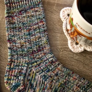 Morning Coffee Sock Knitting Pattern by Crazy Sock Lady Designs, PDF Pattern image 5