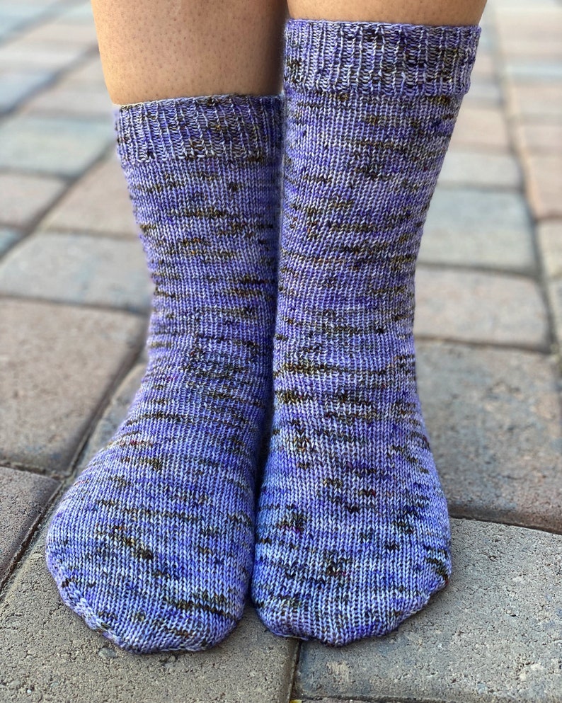 Vanilla Socks on Magic Loop PDF Pattern by Crazy Sock Lady Etsy