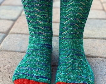 Knit Knook Socks Pattern by Crazy Sock Lady Designs, PDF Knitting Pattern