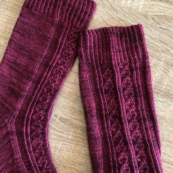 Wild Heart Sock Knitting Pattern by Crazy Sock Lady Designs, PDF Pattern