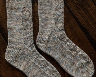 Modèle de tricot de chaussettes Diamondback par Crazy Sock Lady Designs, modèle PDF