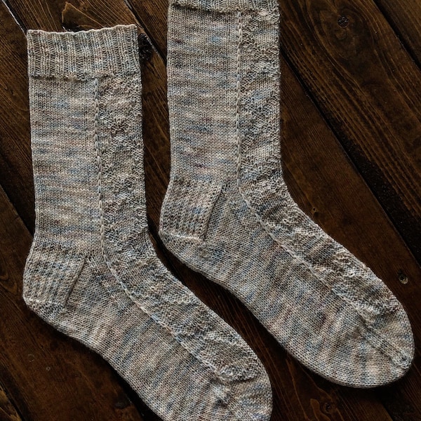 Diamondback Socks Knitting Pattern by Crazy Sock Lady Designs, PDF Pattern