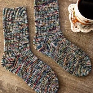 Morning Coffee Sock Knitting Pattern by Crazy Sock Lady Designs, PDF Pattern