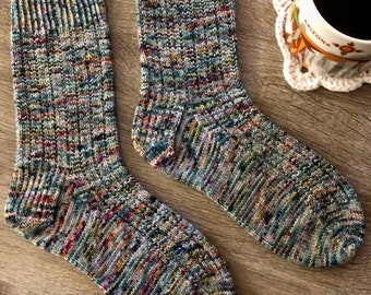 Morning Coffee Sock Knitting Pattern by Crazy Sock Lady Designs, PDF Pattern