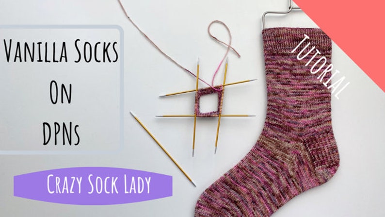 Vanilla Socks on DPNs PDF Pattern by Crazy Sock Lady Designs image 5