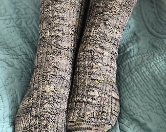 PDF On The Hill Socks Knitting Pattern by Crazy Sock Lady Designs